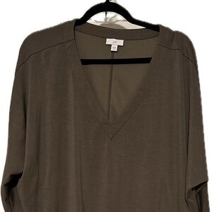 J.Jill Brown V-Neck Long Sleeve Top and Pants.  XL